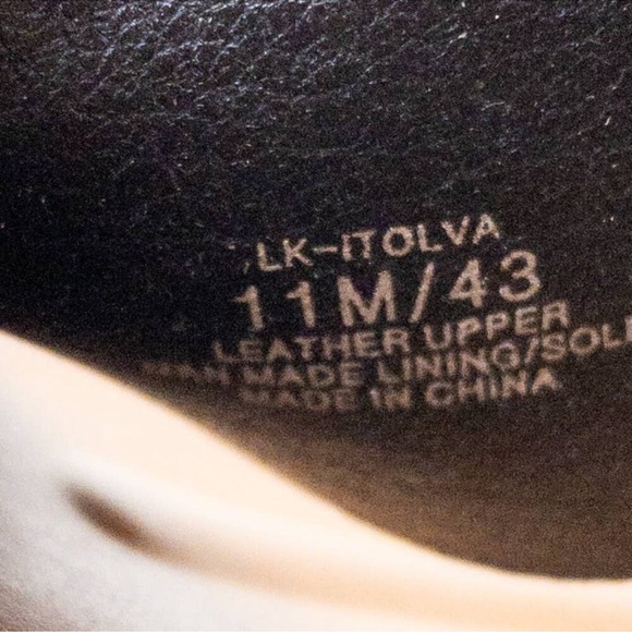 Lucky Brand Black Leather Wedge Sandals - Picture 9 of 12